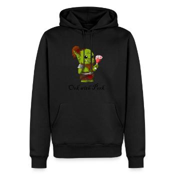 Ork With Pork - Männer Premium Bio Hoodie - Schwarz - Vorne - Nico (187cm)