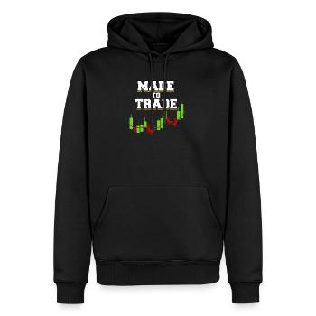 Trading Trader Börse Börsenhändler Forex Geschenk - Männer Premium Bio Hoodie - Schwarz - Vorne - Nico (187cm)