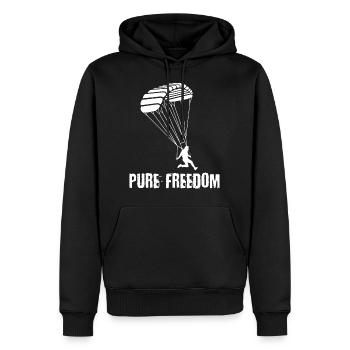 Fallschirmspringen Freiheit - Männer Premium Bio Hoodie - Schwarz - Vorne - Nico (187cm)