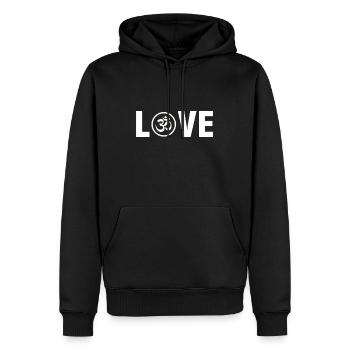 Om indien goa hinduismus buddhismus spirituell Zen - Männer Premium Bio Hoodie - Schwarz - Vorne - Nico (187cm)