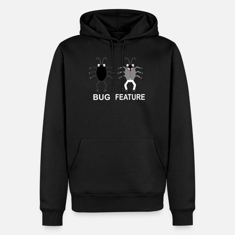 Bug Feature - Computer Scientist Programmer - Men’s Premium Organic Hoodie - black