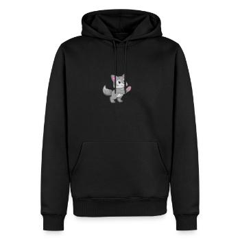C’est un chien mignon. - Sweat à capuche Premium bio Homme - noir - Devant - Nico (187cm)