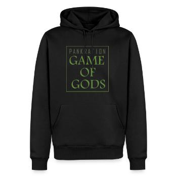 Jeu de pancrace des dieux - Sweat à capuche Premium bio Homme - noir - Devant - Nico (187cm)