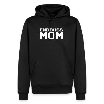 Endboss Gamer Mom Mutter Geschenk - Männer Premium Bio Hoodie - Schwarz - Vorne - Nico (187cm)