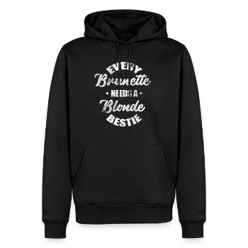 Jeder Brünette Blonde Bestie Bestfriend Best Frien - Männer Premium Bio Hoodie - Schwarz - Vorne - Nico (187cm)