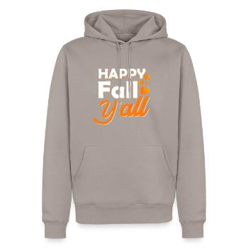 Herbst Geschenk bunte Blätter Regen - Männer Premium Bio Hoodie - Taupe - Vorne - Nico (187cm)