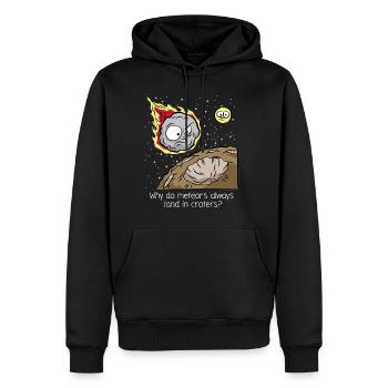 Meteor Meteorit Komet Einschlag Krater Geschenk - Männer Premium Bio Hoodie - Schwarz - Vorne - Nico (187cm)