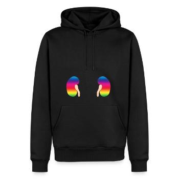 Niere Bunt Organ Mensch Geschenkidee - Männer Premium Bio Hoodie - Schwarz - Vorne - Nico (187cm)