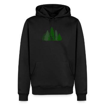 Hirsch Wild Natur Jagd Outdoor Geschenkidee - Männer Premium Bio Hoodie - Schwarz - Vorne - Nico (187cm)