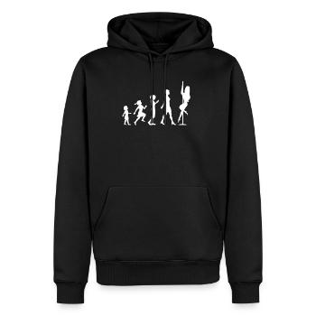 Pole Dance Evolution - Sweat à capuche Premium bio Homme - noir - Devant - Nico (187cm)