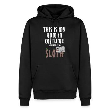 Menschliches Kostüm Ich bin wirklich ein Faultier Tier Fauler Schlaf - Männer Premium Bio Hoodie - Schwarz - Vorne - Nico (187cm)