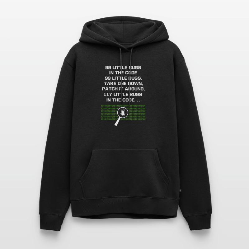 99 Little Bugs In The Code Computer Geek Programme Men’s Premium Organic Hoodie