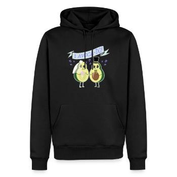 Mariage d'avocat se marier Funny Food - Sweat à capuche Premium bio Homme - noir - Devant - Nico (187cm)