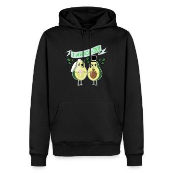 Mariage d'avocat se marier Funny Food - Sweat à capuche Premium bio Homme - noir - Devant - Nico (187cm)