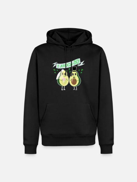 Avocado Hochzeit Heiraten Lustig Essen - Männer Premium Bio Hoodie - Schwarz