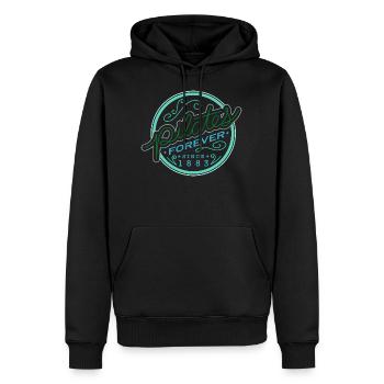 Pilates Forever Green Lightblue - Männer Premium Bio Hoodie - Schwarz - Vorne - Nico (187cm)