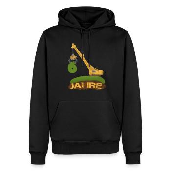 6 Jahre Kinder Jungen Baustelle Bagger Geschenk - Männer Premium Bio Hoodie - Schwarz - Vorne - Nico (187cm)