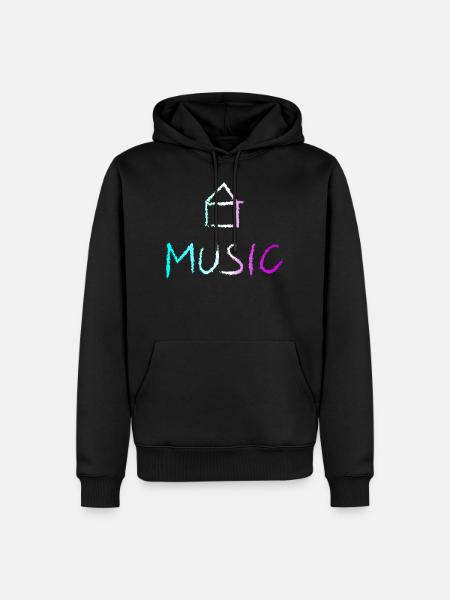 House Music - Men’s Premium Organic Hoodie - black
