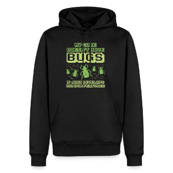 Code Bug Test Programmer Developer Gift - Men’s Premium Organic Hoodie - black - Front - Nico (187cm)