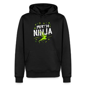 Math Ninja Math Kids Saying Jeu de Pun - Sweat à capuche Premium bio Homme - noir - Devant - Nico (187cm)