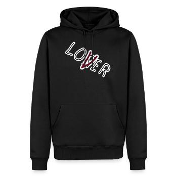 It es Lover Loser Film - Männer Premium Bio Hoodie - Schwarz - Vorne - Nico (187cm)