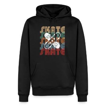 Skaters - skateboard, board, halfpipe - Men’s Premium Organic Hoodie - black - Front - Nico (187cm)