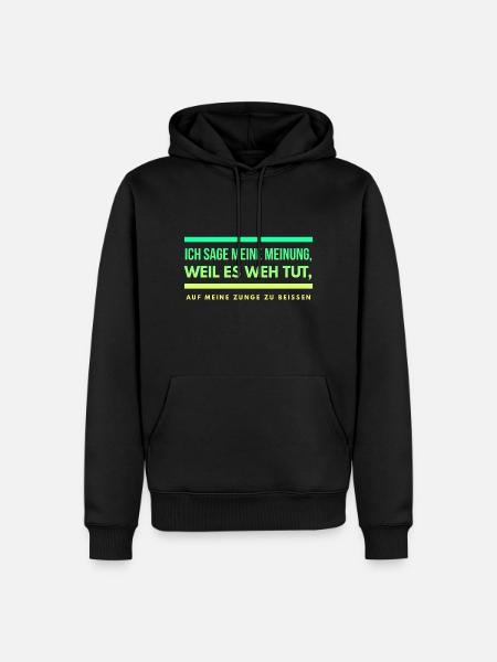 Lustiger Spruch Schwarzer Humor Gemein Provokant - Männer Premium Bio Hoodie - Schwarz