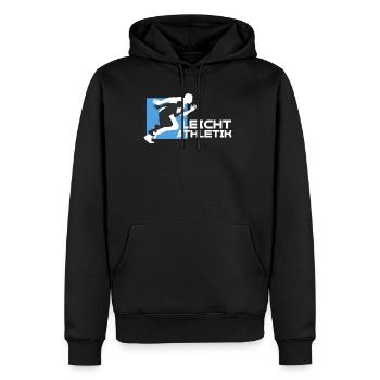 Leichtathletik - Turnen, Athletik, Athletisch - Männer Premium Bio Hoodie - Schwarz - Vorne - Nico (187cm)
