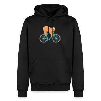 Faultier Schlafen Fahrrad Fahren Bike - Männer Premium Bio Hoodie - Schwarz - Vorne - Nico (187cm)