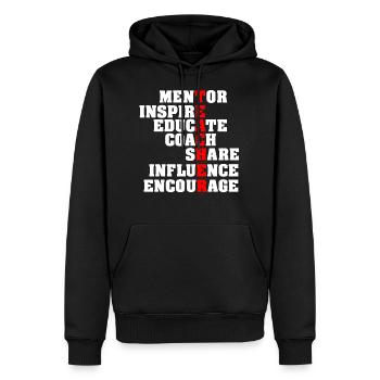 Professeur professeur enseignant professeur drôle - Sweat à capuche Premium bio Homme - noir - Devant - Nico (187cm)