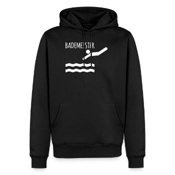 Chemise de sauveteur Cadeau de sauveteur - Sweat à capuche Premium bio Homme - noir - Devant - Nico (187cm)