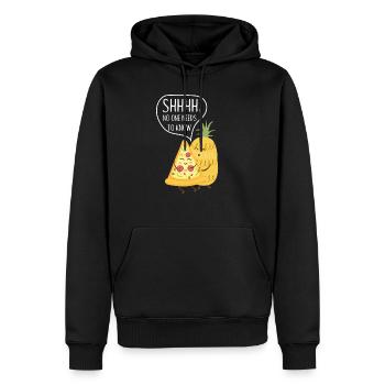 Pizza Pineapple Hawaii - Italy, Gift - Men’s Premium Organic Hoodie - black - Front - Nico (187cm)