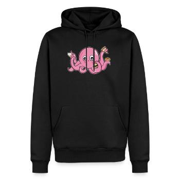 Octopus Ice Squid, restauration rapide multitâche - Sweat à capuche Premium bio Homme - noir - Devant - Nico (187cm)