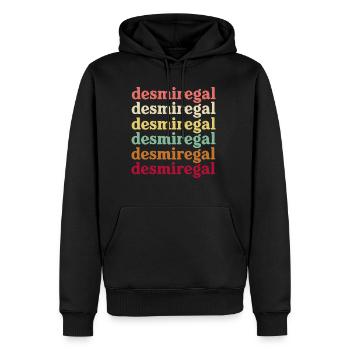 desmiregal repeat retro - Männer Premium Bio Hoodie - Schwarz - Vorne - Nico (187cm)