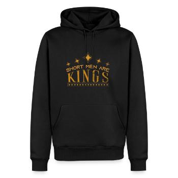 Short men are kings Kleine Männer sind Könige - Männer Premium Bio Hoodie - Schwarz - Vorne - Nico (187cm)