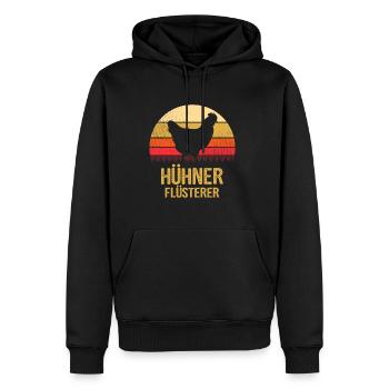 Hühner Flüsterer -Landwirtschaft Traktor Landwirt - Männer Premium Bio Hoodie - Schwarz - Vorne - Nico (187cm)