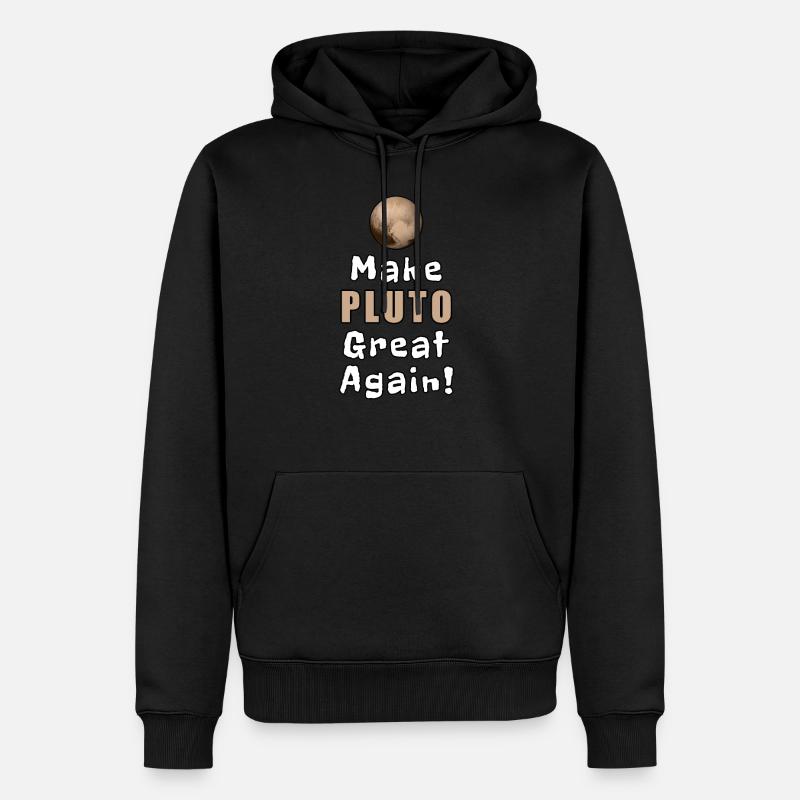 Make Pluto Great Again - Männer Premium Bio Hoodie - Schwarz