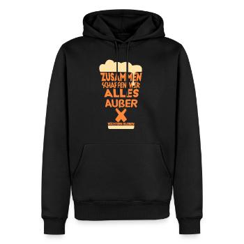 Zusammen Bier Trinken Freundschaft Saufen Paar - Männer Premium Bio Hoodie - Schwarz - Vorne - Nico (187cm)