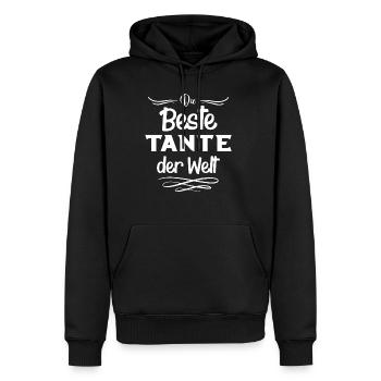 Die Beste Tante der Welt Tante Tanten coole - Männer Premium Bio Hoodie - Schwarz - Vorne - Nico (187cm)