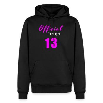Offiziell Teenager - Männer Premium Bio Hoodie - Schwarz - Vorne - Nico (187cm)