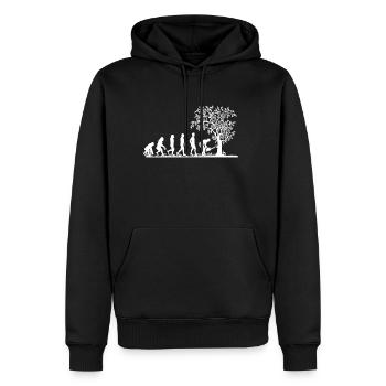 Evolution Holzfäller Förster Waldarbeiter Shirt - Männer Premium Bio Hoodie - Schwarz - Vorne - Nico (187cm)