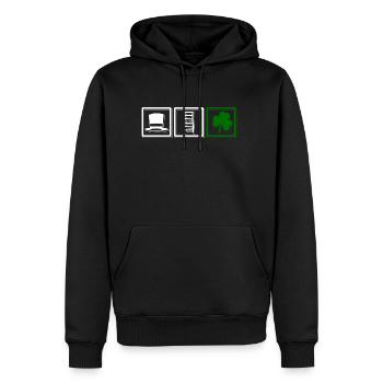 Chemise de ramoneur cadeau de ramoneur - Sweat à capuche Premium bio Homme - noir - Devant - Nico (187cm)