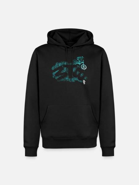 MTB Fahrrad Downhill Jump - Männer Premium Bio Hoodie - Schwarz