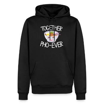 Pho ever - Vietnam, soupe, soupe aux nouilles - Sweat à capuche Premium bio Homme - noir - Devant - Nico (187cm)