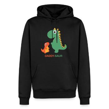 Daddy-Saur - Männer Premium Bio Hoodie - Schwarz - Vorne - Nico (187cm)