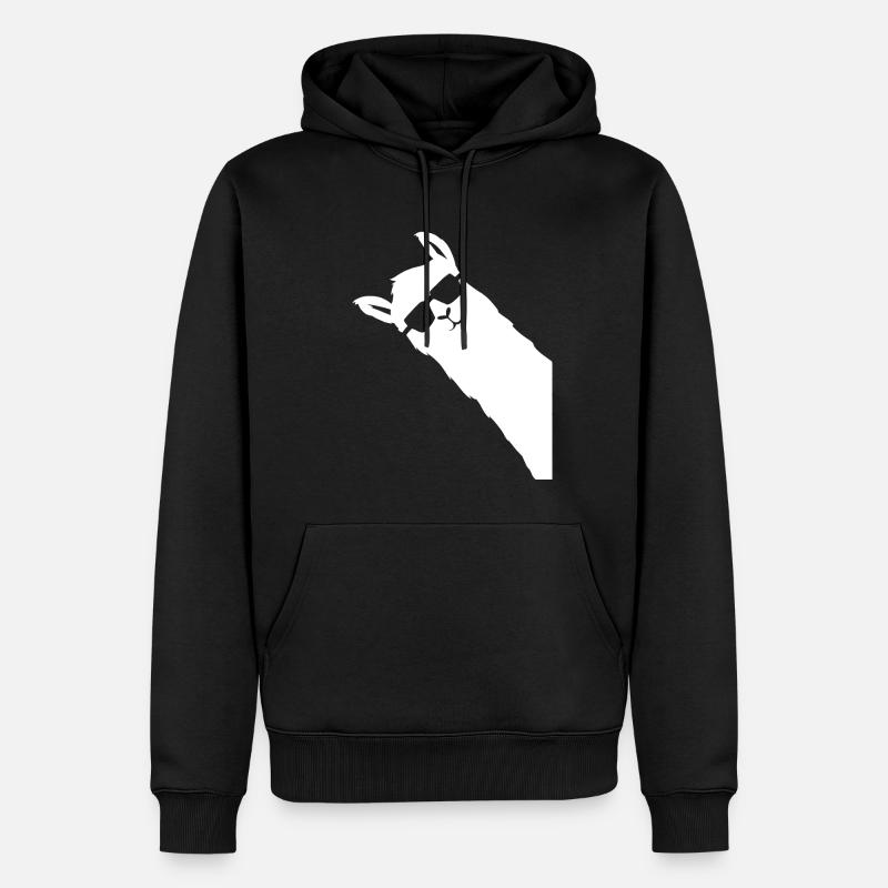 Alpaga drôle - Sweat à capuche Premium bio Homme - noir