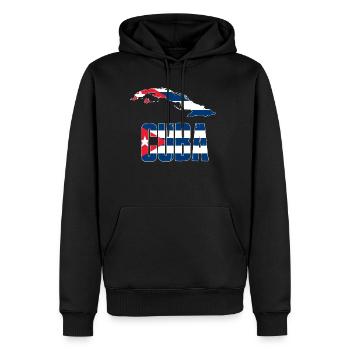 cuba map - Men’s Premium Organic Hoodie - black - Front - Nico (187cm)