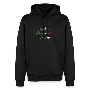 Italie - Sweat à capuche Premium bio Homme - noir - Devant - Nico (187cm)