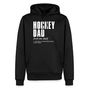 Définition de papa de hockey t-shirt Père de hockey papa - Sweat à capuche Premium bio Homme - noir - Devant - Nico (187cm)
