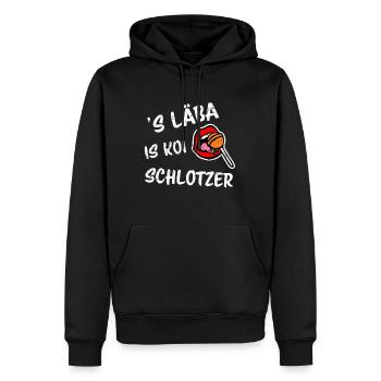 Koi Schlotzer drôle de proverbe souabe - Sweat à capuche Premium bio Homme - noir - Devant - Nico (187cm)